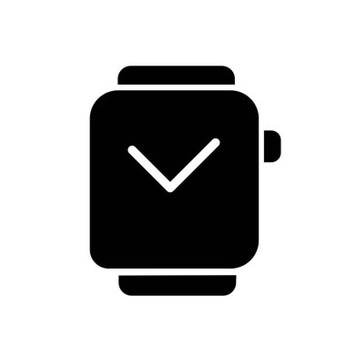 Akıllı saat simgesi. Beyaz arkaplanda izole edilmiş web tasarımı için akıllı saat vektör simgelerinin basit gösterimi