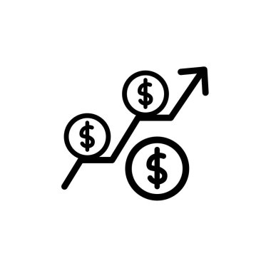 Web ve mobil uygulaması tasarımı, doları logo kavramı için beyaz arka plan üzerinde izole doları simge vektör