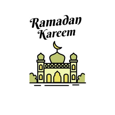 Ramazan Kareem cami logosu illüstrasyonu