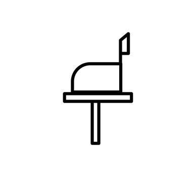 posta kutusu vektör ince çizgi simgesi