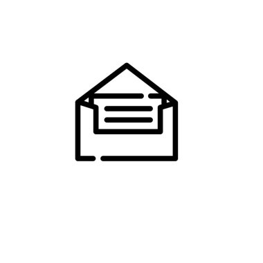 Zarf simgesi vektör olarak. logotype