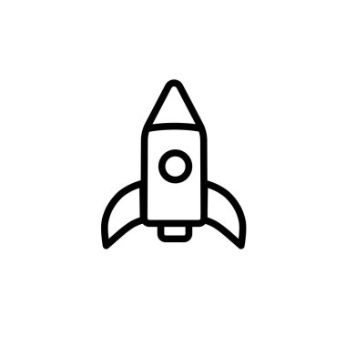Roket simgesinin vektör illüstrasyonu