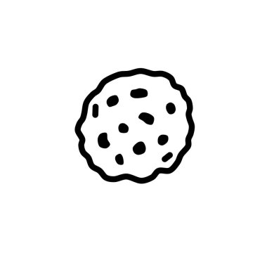 Bisküvi ikon vektörü. İnce çizgi işareti. izole sembol çizimi