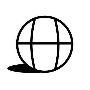 Şeffaf bir arkaplanda küresel vektör çizimi. Birinci kalite semboller. Konsept ve grafik tasarım için ince çizgi simgesi.