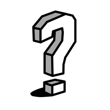 soru işareti simgesi, vektör illüstrasyonu