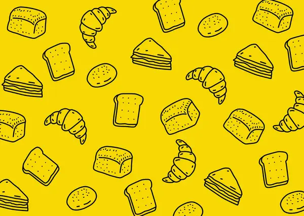 Sarı arkaplan, yiyecek ambalajı, menü illüstrasyonları el yazısı ilanları, yemek işi, kahve dükkanı.