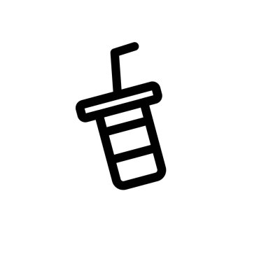 Kadeh içeceği sembolü simgesi, imza ve sembol simgesi. Minimalist vektör çizgisi sanatı. Simge arayüzü, masaüstü, ağ ve mobil uygulamalar için.