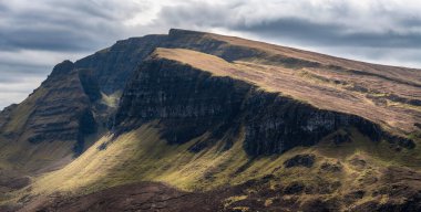 Quiraing, İskoçya, Skye Adası 'nın güzel manzarası