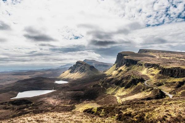 Quiraing, İskoçya, Skye Adası 'nın güzel manzarası