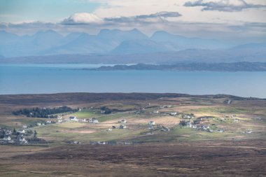 Quiraing, İskoçya 'dan güzel manzara, Skye Adası