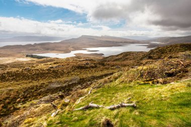 Storr 'un Yaşlı Adamı manzara, İskoçya, Skye Adası