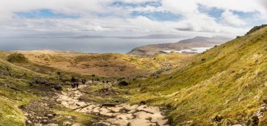 Storr 'un Yaşlı Adamı manzara, İskoçya, Skye Adası