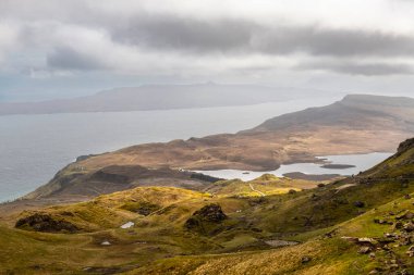 Storr 'un Yaşlı Adamı manzara, İskoçya, Skye Adası
