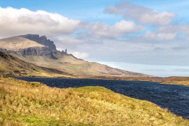 Storr 'un Yaşlı Adamı manzara, İskoçya, Skye Adası