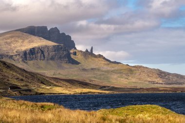 Storr 'un Yaşlı Adamı manzara, İskoçya, Skye Adası