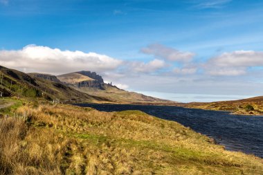 Storr 'un Yaşlı Adamı manzara, İskoçya, Skye Adası