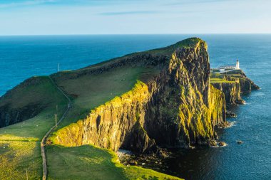 Neist Point deniz feneri manzarası, İskoçya, Skye Adası