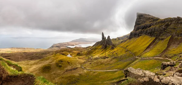 Vista Panorâmica Old Man Storr Escócia Ilha Skye — Fotografia de Stock