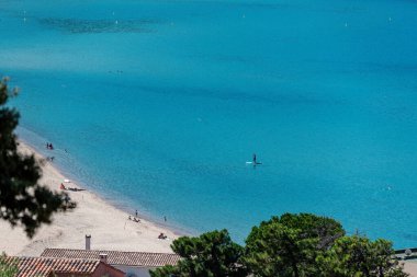 Plage du Sagnone ile manzara, Korsika adası, Fransa