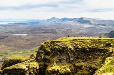 Quiraing, İskoçya, Skye Adası 'nın güzel manzarası