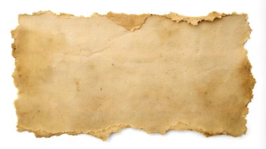 İzole edilmiş Beyaz Arkaplanda Benekli Eski Yırtık Kağıt Dokusunun Eski Arkaplanı