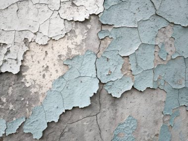 Beton duvardaki boyayı soyarken zorlanmış grunge