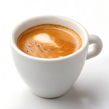 Kremalı Seramik Kupada Sıcak Espresso