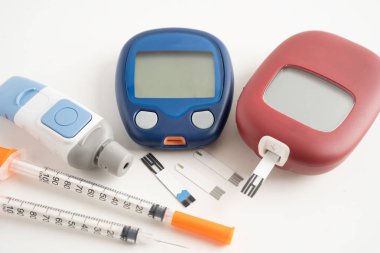 Diyabet için dijital kan şekeri ölçümü.