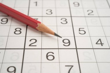 Pratik becerisi için kalemle yapboz oyunu.