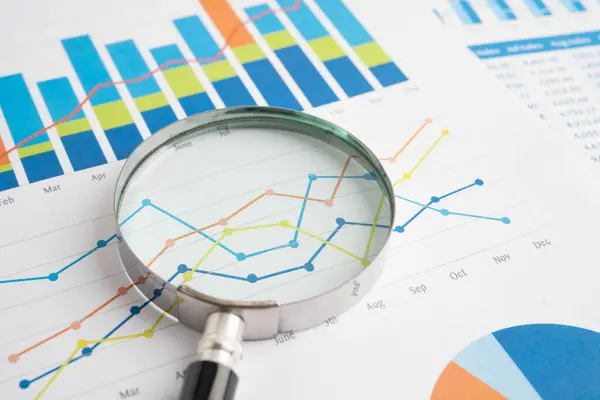 Grafik kağıdındaki büyüteç.