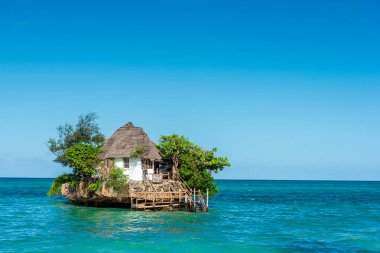 Kaya restoranı, gelgit, Zanzibar, Tanzanya