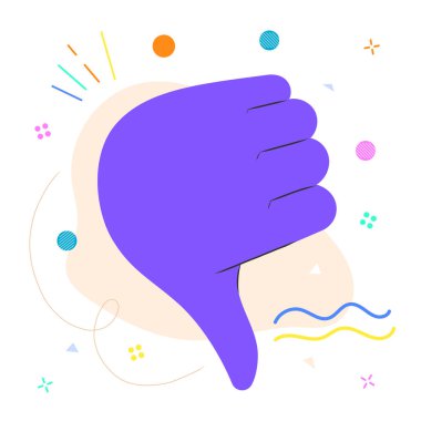 Konuşma baloncuğu ile elin vektör çizimi. düz biçim.