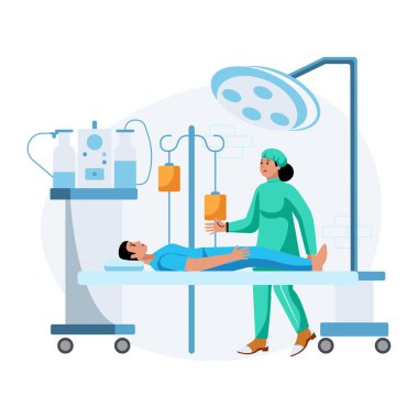Hastanedeki hastası olan bir doktor.