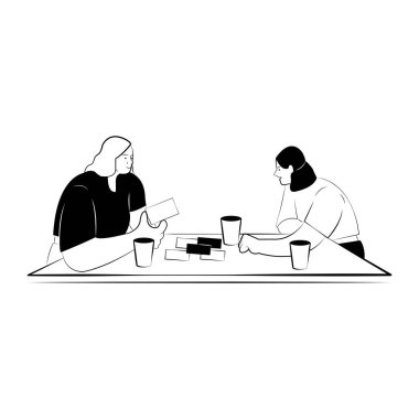 Kahve ve çayla masada oturan çift..