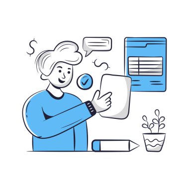 İnternetten alışveriş konsepti. Düz vektör illüstrasyonu.