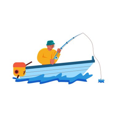 Olta ve balıkçı teknesi