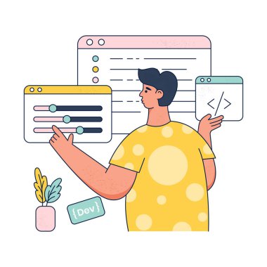 çevrimiçi öğrenme kavramı, düz biçim.