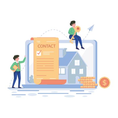 vektör çizgi film düz karakter kavramı