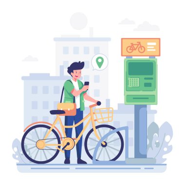 akıllı telefon ve bisikletli bisiklet servisi
