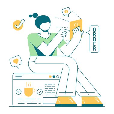 Teslimat servisi, online sipariş, fast food.