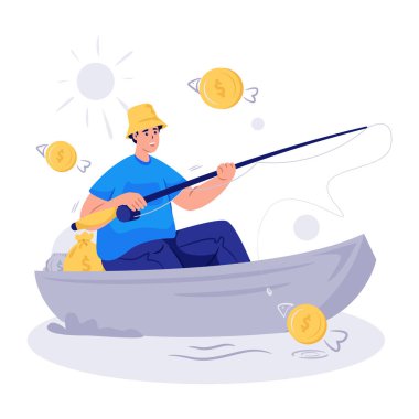 Bir balıkçı, avladığı balık sayısına bakarak gelirini hesaplıyor.