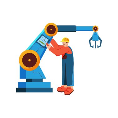 Robot kolu robotik kol vektör illüstrasyonuName