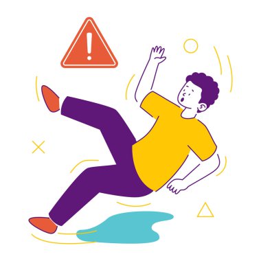 Sarı tişörtlü ve kırmızı ceketli adam.