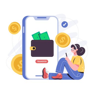 mobil ödeme vektör çizimi