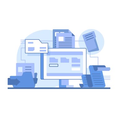 ofisin düz tasarımı