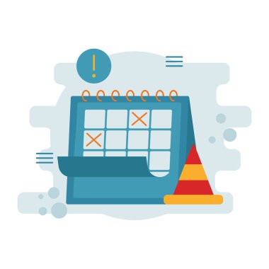 Anımsatıcı takvim vektör illüstrasyon tasarımı ile takvim tarihi