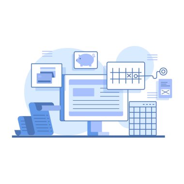 Vektör illüstrasyonu, simge ögesi arkaplanı