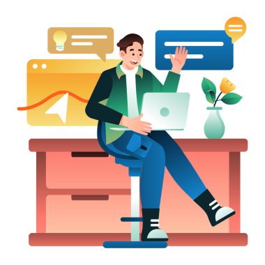 İş konseptinin vektör çizimi.