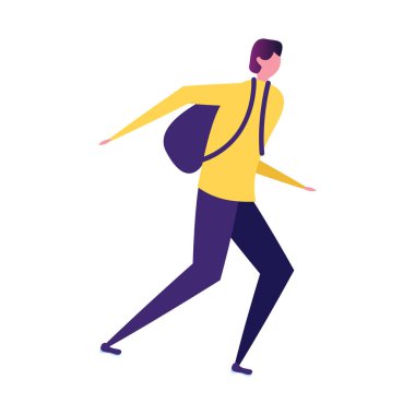 iş adamı karikatür vektör illüstrasyon grafik tasarımı çalışıyor