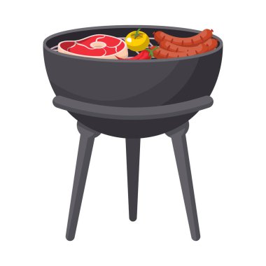 Yuvarlak kasede etli barbekü..